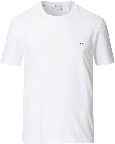 Herren |  | Calvin Klein | Cotton Embroidery Logo Crew Neck T-Shirt White