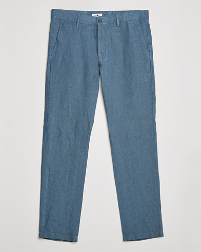 Wardrobe basics |  Karl Linen Trousers Dust Blue