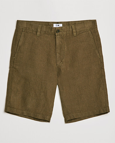 Herren | Shorts | NN07 | Crown Linen Shorts Dark Olive