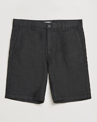 Herren | Leinenshorts | NN07 | Crown Linen Shorts Black