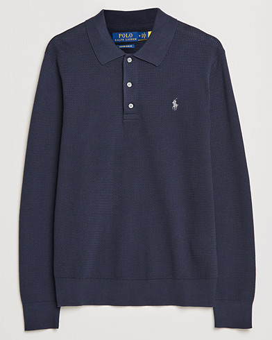 Herren | Polo Ralph Lauren | Polo Ralph Lauren | Textured Knitted Polo Navy
