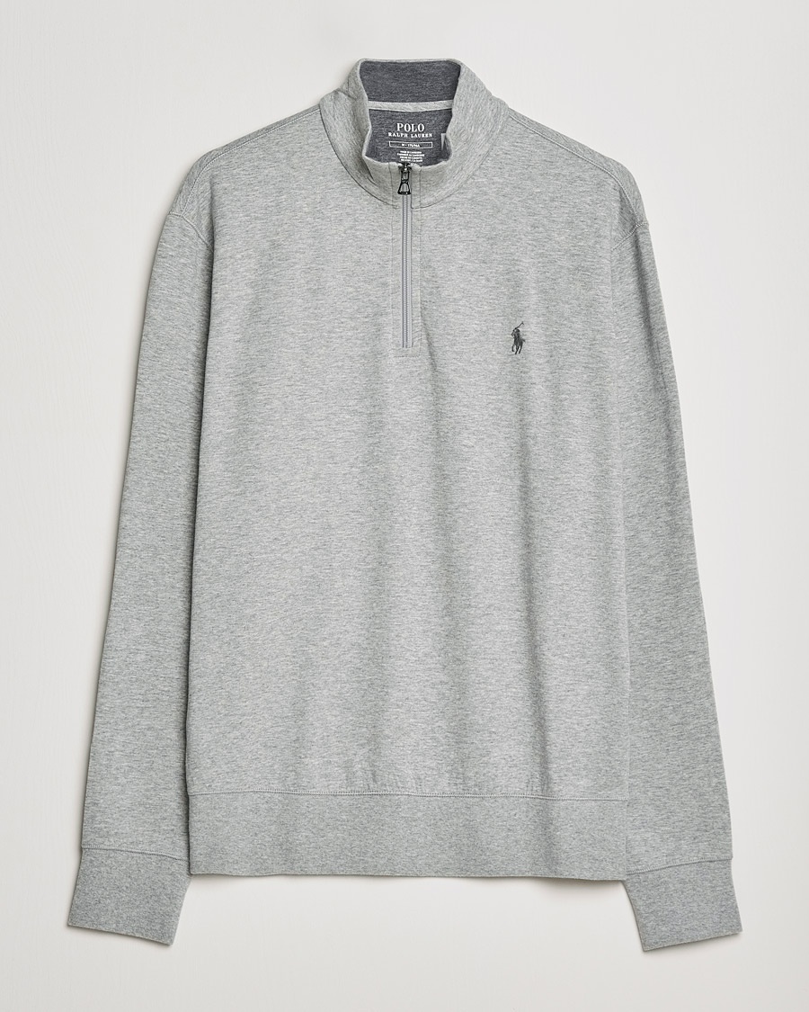 Polo Ralph Lauren Double Knit Half-Zip Sweater Andover Heather – Grau