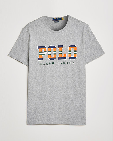 Herren | T-Shirts | Polo Ralph Lauren | Retro Logo Crew Neck Tee Andover Heather