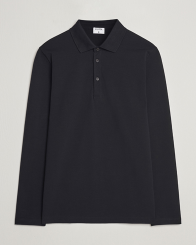 Herren | Langarm-Poloshirts | Filippa K | Luke Lycra Poloshirt Black
