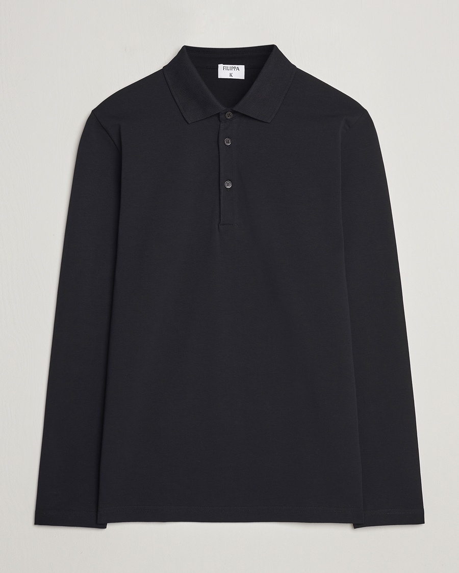 Filippa K Luke Lycra Poloshirt Black – Schwarz