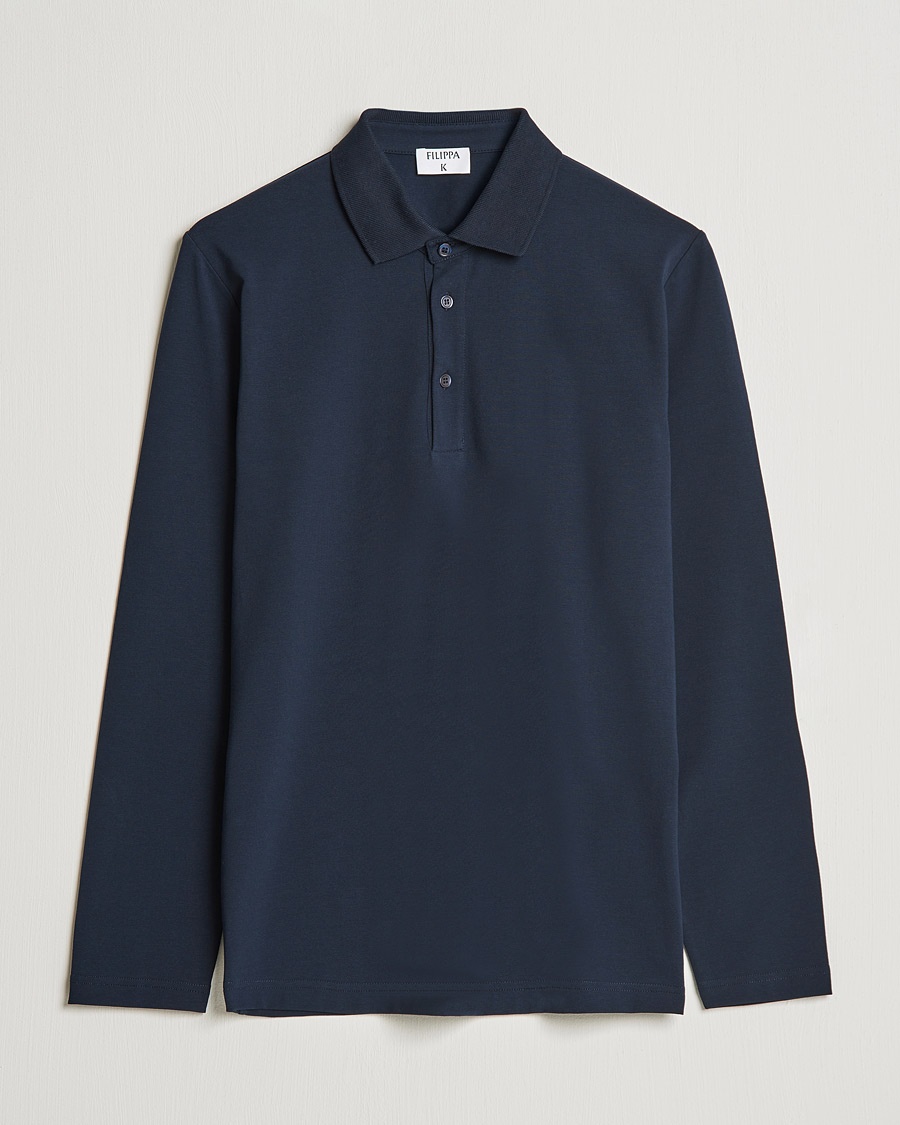 Herren | | Filippa K | Luke Lycra Poloshirt Navy