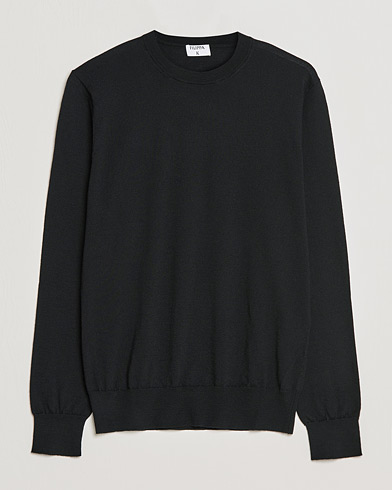 Herren | Filippa K | Filippa K | Merino Round Neck Sweater Black