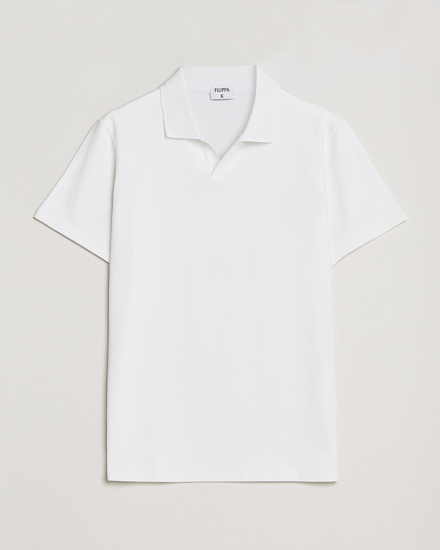 Filippa K Soft Lycra Polo Tee White – Weiß