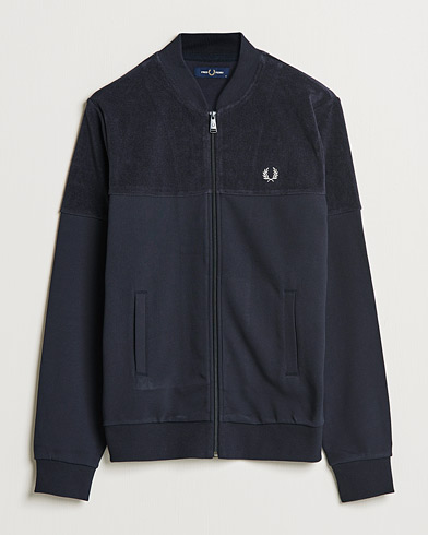 Herren | Pullover | Fred Perry | Towelling Pannel Track Jacket Navy