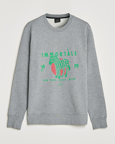 Herren | Graue Sweatshirts | PS Paul Smith | Immortale Organic Cotton Sweatshirt Grey