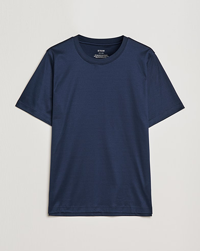Herren | Eton | Eton | Filo Di Scozia Cotton T-Shirt Navy