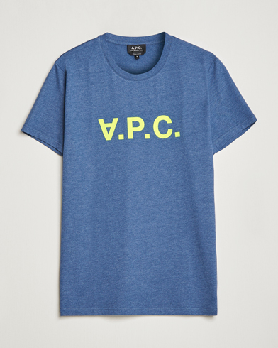 Herren | Kurzarm T-Shirt | A.P.C. | VPC Neon Short Sleeve T-Shirt Marine
