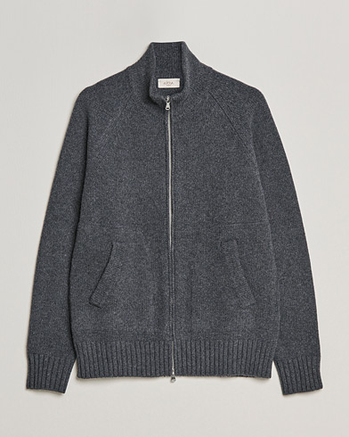 Herren | Italian Department | Altea | Wool Zip Jacket Grey Melange