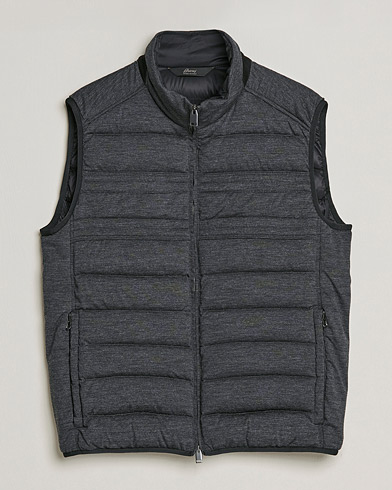Herren | Brioni | Brioni | Cashmere/Wool Jersey Vest Dark Grey Melange