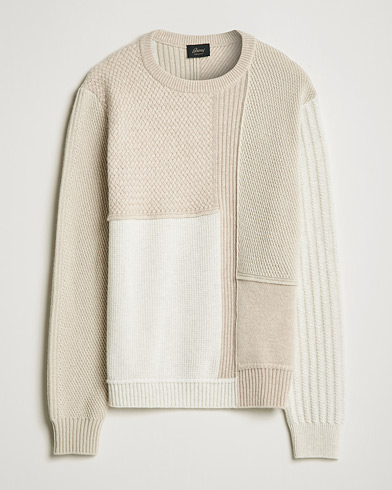 Herren | Brioni | Brioni | Wool/Cashmere Patchwork Sweater Beige