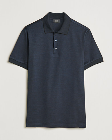 Herren | Brioni | Brioni | Cotton/Silk Short Sleeve Polo Navy
