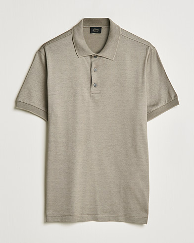 Herren | Poloshirt | Brioni | Cotton/Silk Short Sleeve Polo Beige