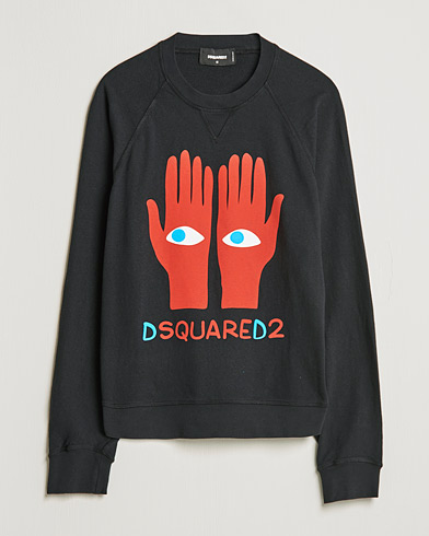 Herren | Dsquared2 | Dsquared2 | Eyes On Hand Sweatshirt Black