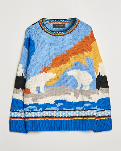 Herren |  | Dsquared2 | Bear Dawns Knitted Sweater Blue/White