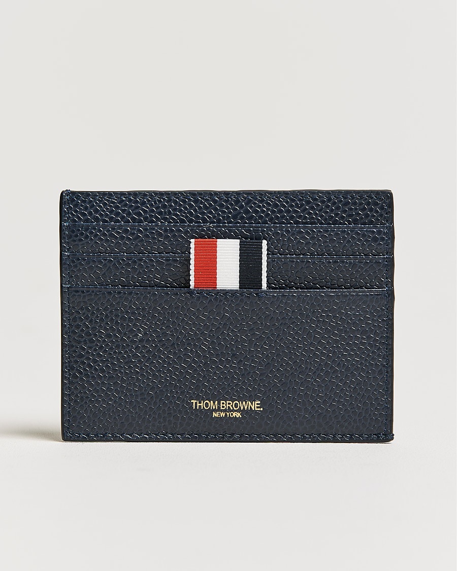 Herren | Thom Browne | Thom Browne | 4 Bar Card Holder Navy Calf