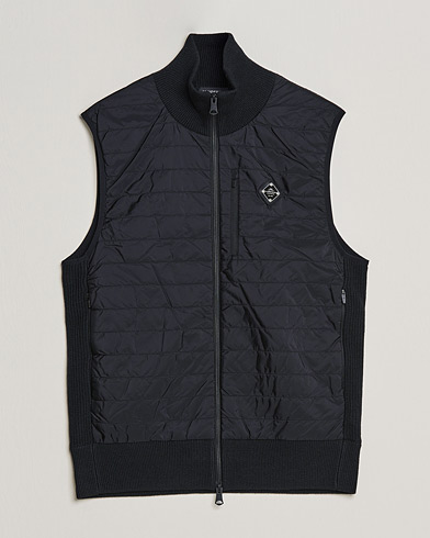 Herren |  | J.Lindeberg | Becket Knitted Hybrid Zip Vest Black