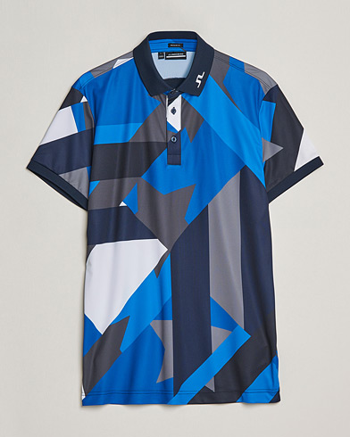 Herren | Poloshirt | J.Lindeberg | KV Regular Fit Printed Polo Blue Flag