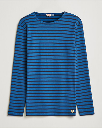 Herren | T-Shirts | Armor-lux | Houat Héritage Stripe Longsleeve T-shirt  Navy/Blue