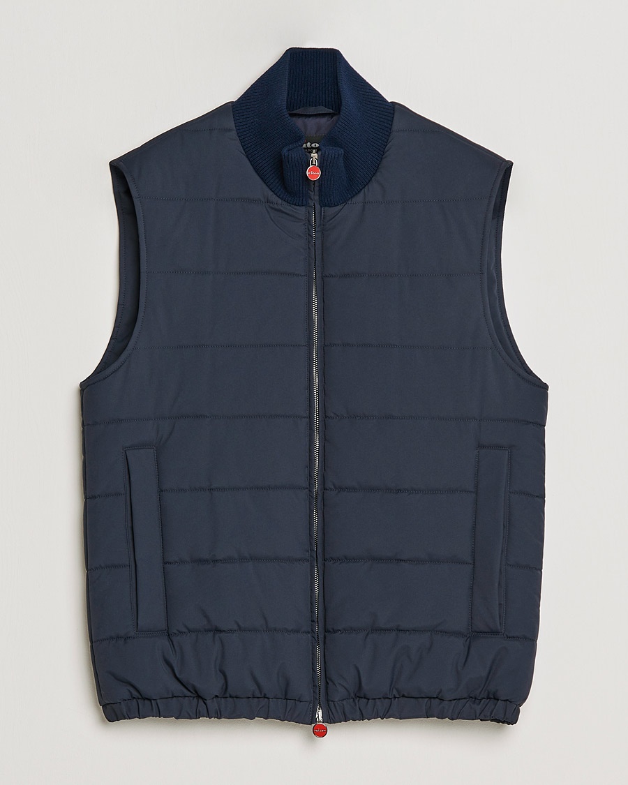 Herren | Italian Department | Kiton | Nylon Down Vest Navy