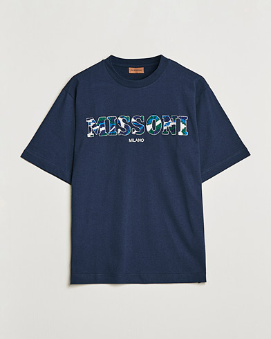 Herren | Missoni | Missoni | Embroidered Logo T-Shirt Dark Blue