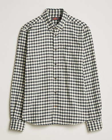 Herren | Flannellhemden | Morris | Brushed Twill Checked Shirt Grey/White