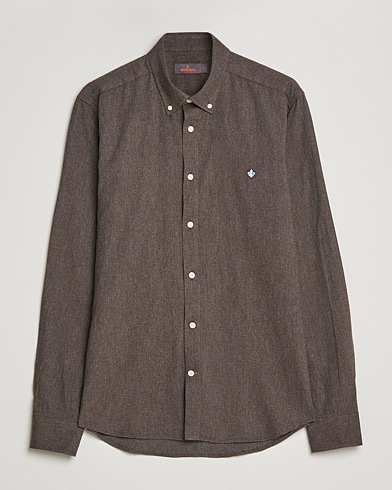 Herren | Freizeithemden | Morris | Watts Flannel Button Down Shirt Dark Brown