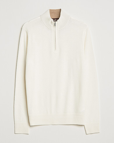 Herren |  | Morris Heritage | Dalton Wool/Cashmere Half Zip Off White