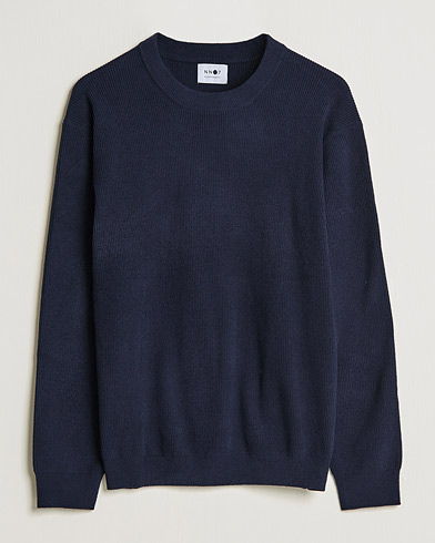 Herren | Pullover | NN07 | Danny Ribbed Knitted Sweater Navy