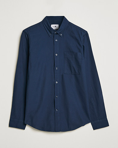 Herren | NN07 | NN07 | Arne Brushed Flannel Shirt Navy
