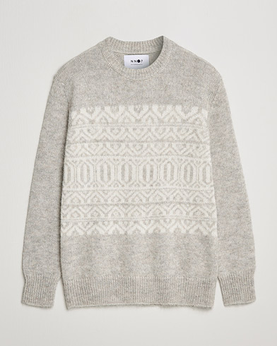 Herren | Weihnachtspullover | NN07 | Jason Wool Knitted Sweater Grey Melange