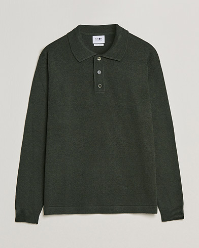 Herren | Pullover | NN07 | Vito Knitted Polo Dark Green