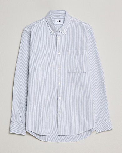 Herren | NN07 | NN07 | Arne Brushed Striped Shirt Blue/White