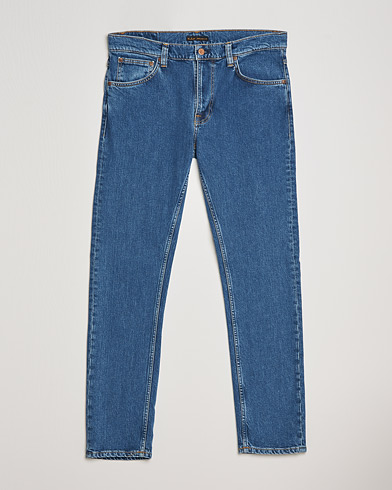 Herren | Jeans | Nudie Jeans | Lean Dean Organic Jeans Plain Stone Blue