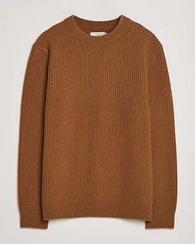 Herren |  | Nudie Jeans | August Wool Rib Knitted Sweater Oak