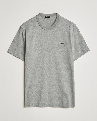 Herren | Zegna | Zegna | Premium Cotton T-Shirt Grey Melange