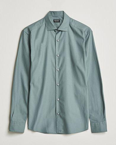 Herren | Hemd | Zegna | Premium Cotton Shirt Teal