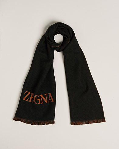 Herren |  | Zegna | Bicolor Wool Scarf Black