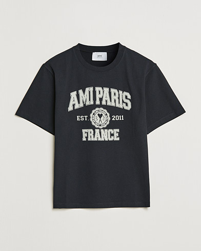 Herren | AMI | AMI | Paris College T-Shirt Black