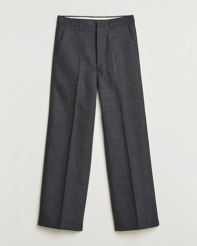 Herren | Hosen | AMI | Large Fit Wool Trousers Dark Grey