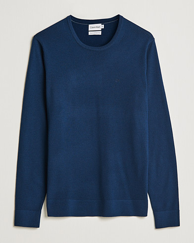 Herren | Rundausschnitt | Calvin Klein | Superior Wool Crew Neck Sweater Navy