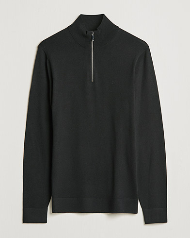 Herren |  | Calvin Klein | Superior Wool Half Zip Sweater Black