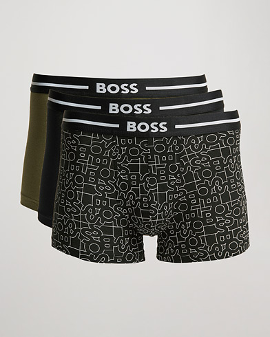 Herren | Unterwäsche | BOSS | 3-Pack Boxer Trunk Green/Multi/Black