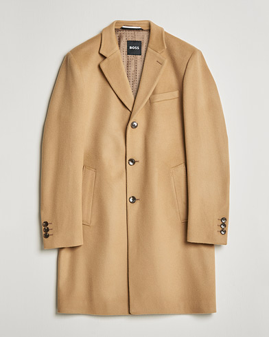 Herren | Übergangsjacken | BOSS | Hyde Wool/Cashmere Coat Medium Beige