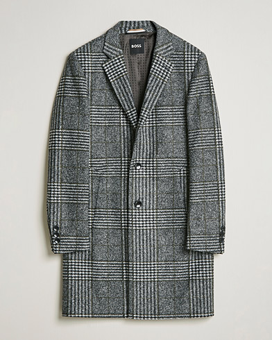 Herren |  | BOSS | Hyde Wool Checked Coat Black/Grey