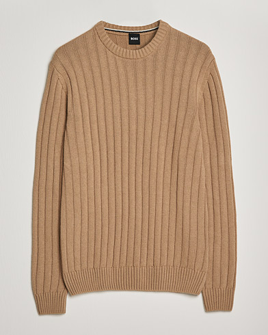 Herren | Strickpullover | BOSS | Laaron Strucktured Knitted Sweater Medium Beige